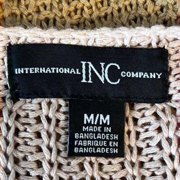 Inc International Concepts Colour Block Loose Knit Cardigan Size M - Picture 11 of 12